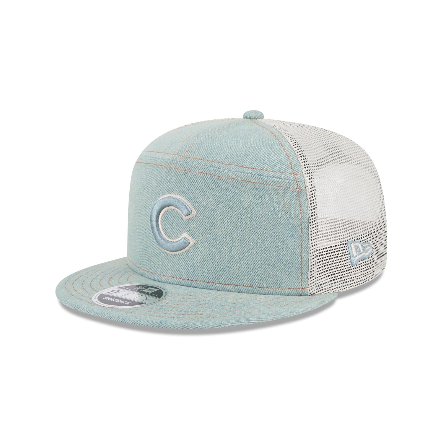 Chicago Cubs Denim Split Panel 9FIFTY Trucker Hat
