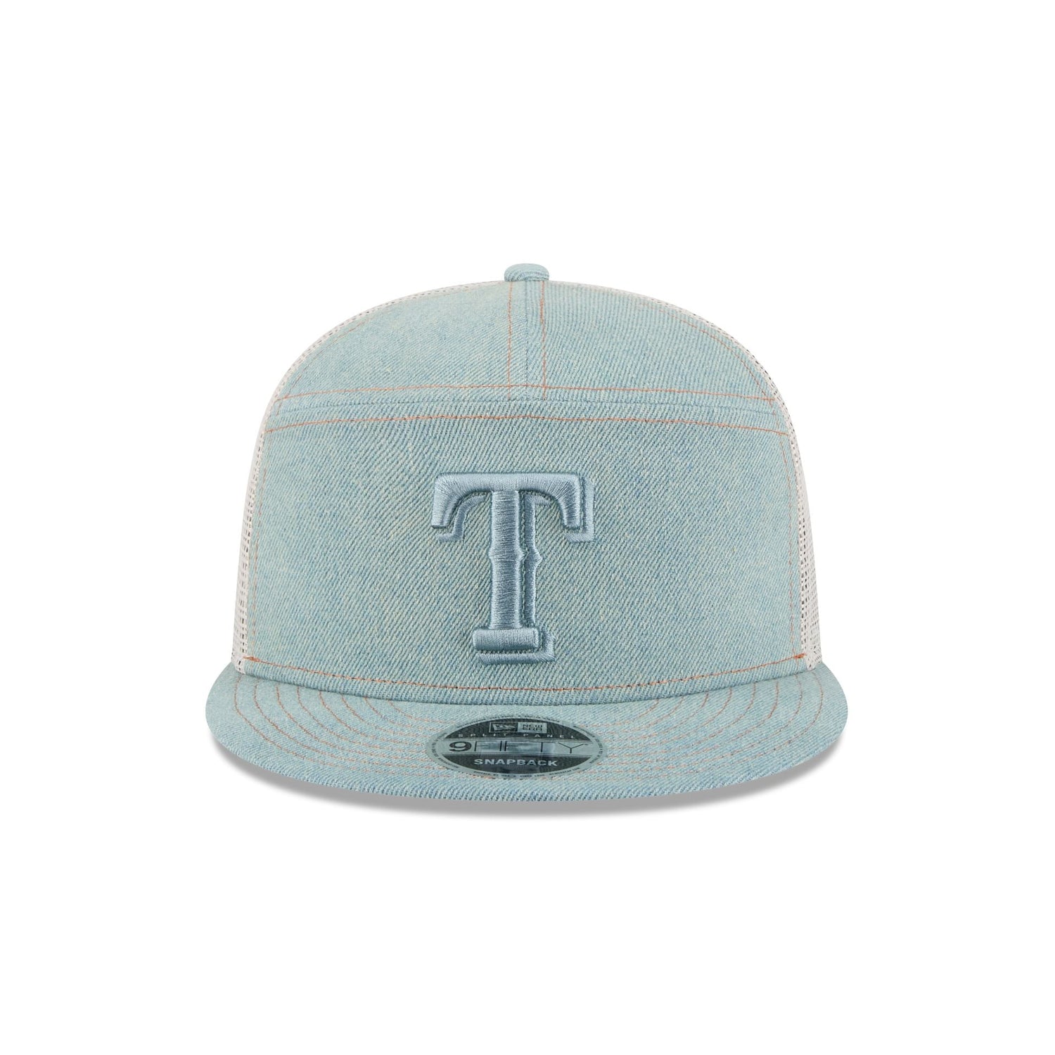 Texas Rangers Denim Split Panel 9FIFTY Trucker Hat