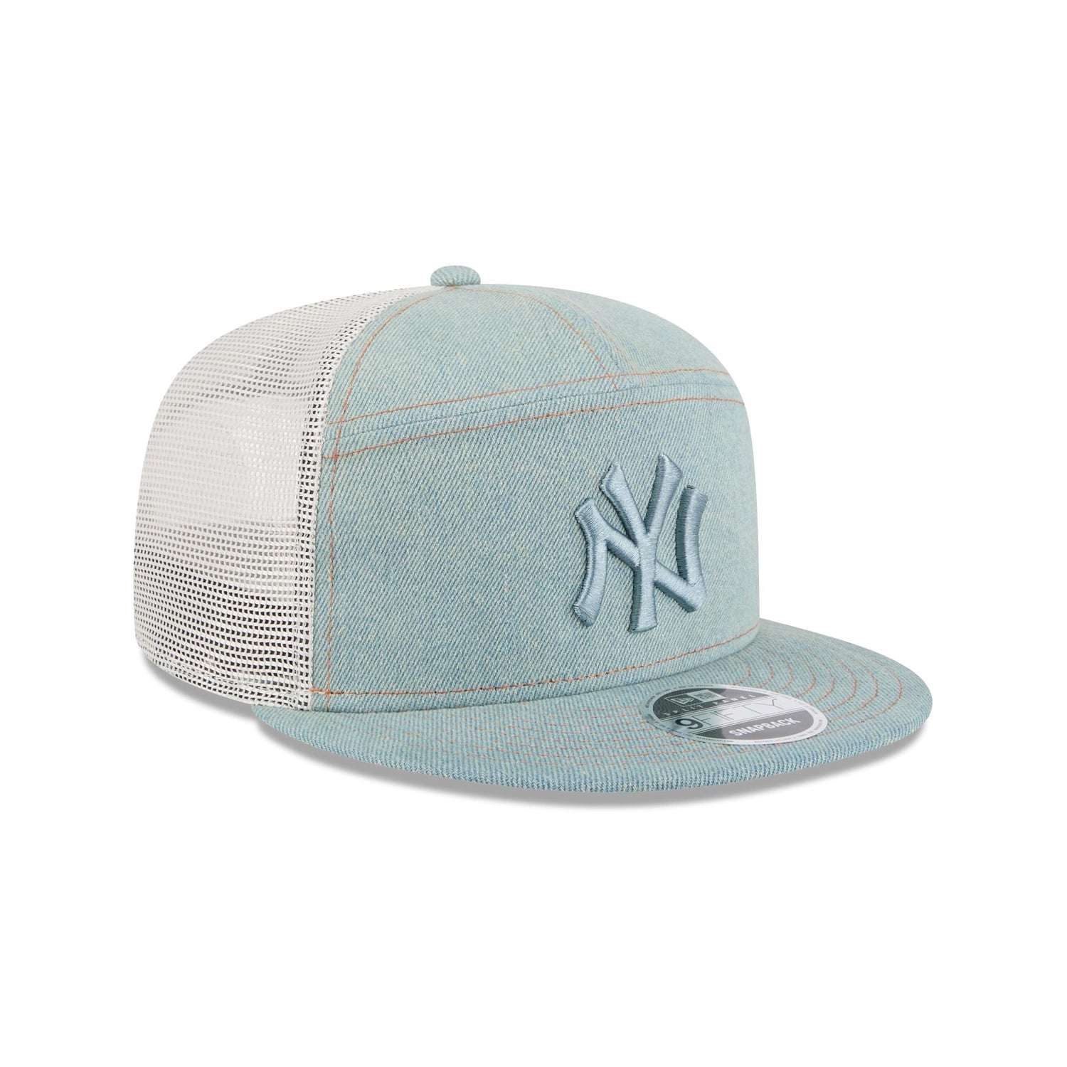New York Yankees Denim Split Panel 9FIFTY Trucker Hat