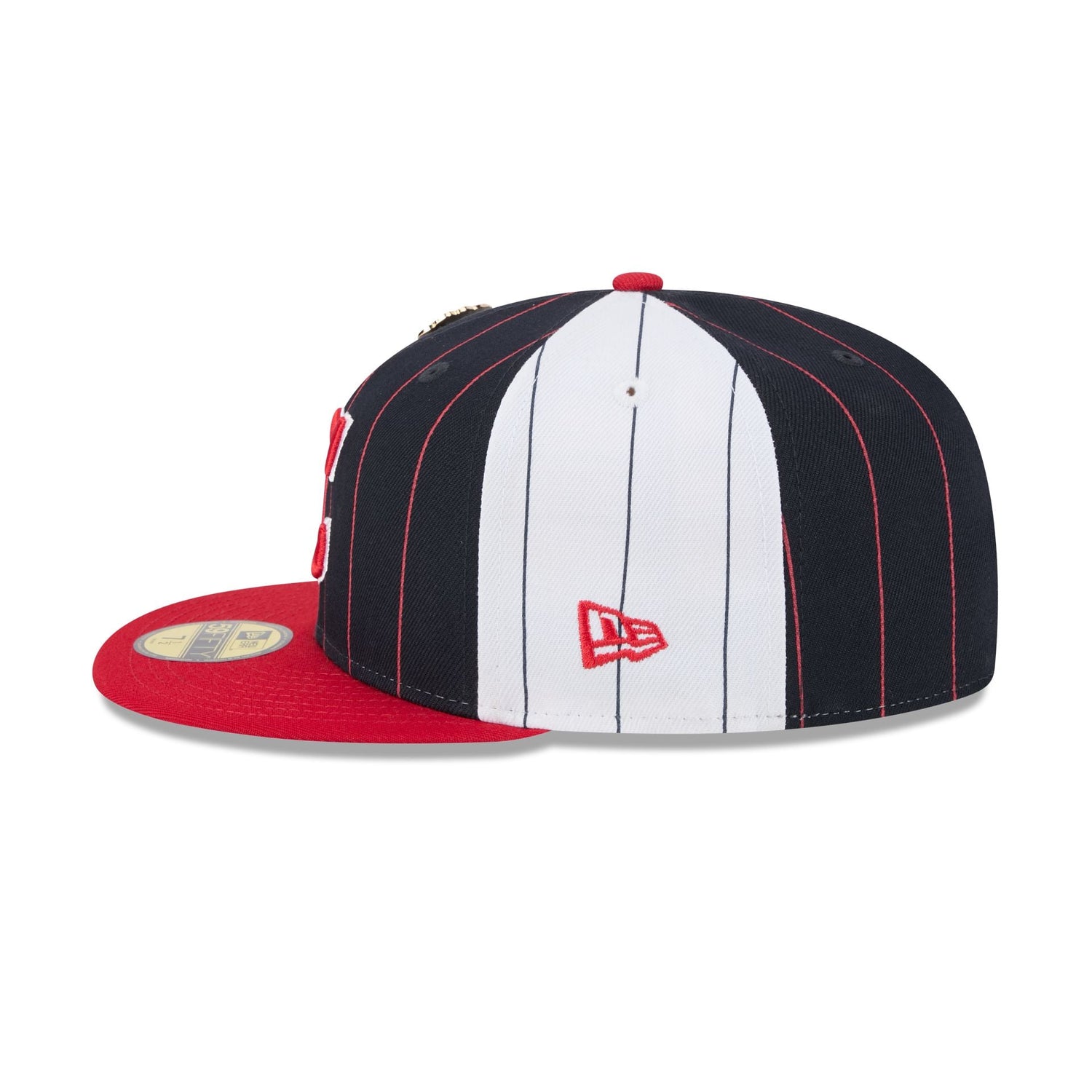 Cleveland Guardians Pinstripe League Pin 59FIFTY Fitted Hat