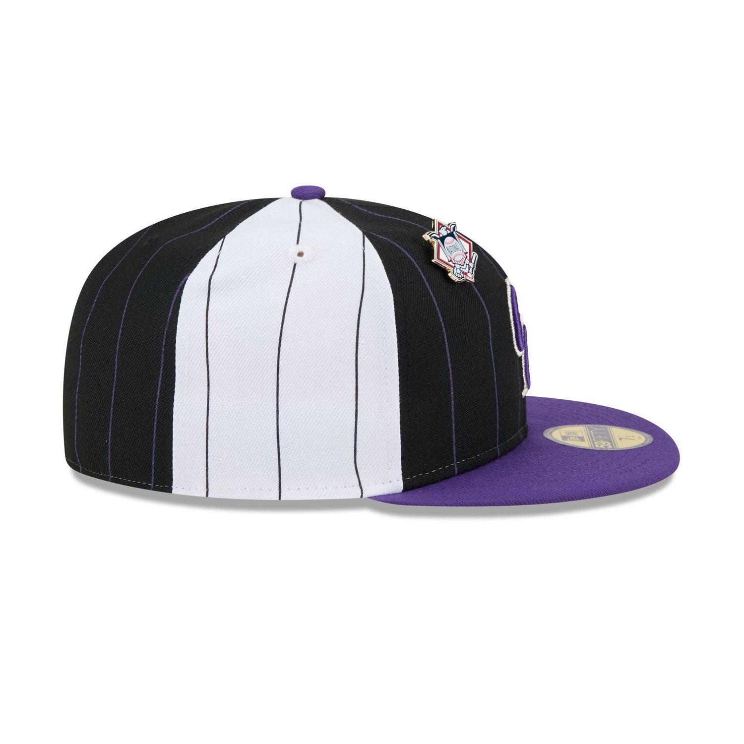 Colorado Rockies Pinstripe League Pin 59FIFTY Fitted Hat