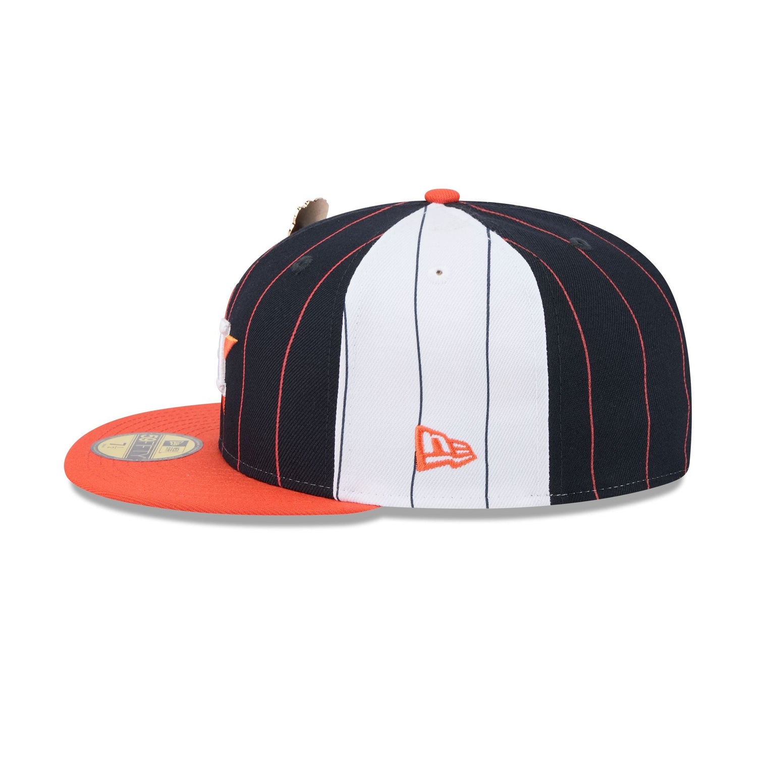 Houston Astros Pinstripe League Pin 59FIFTY Fitted Hat