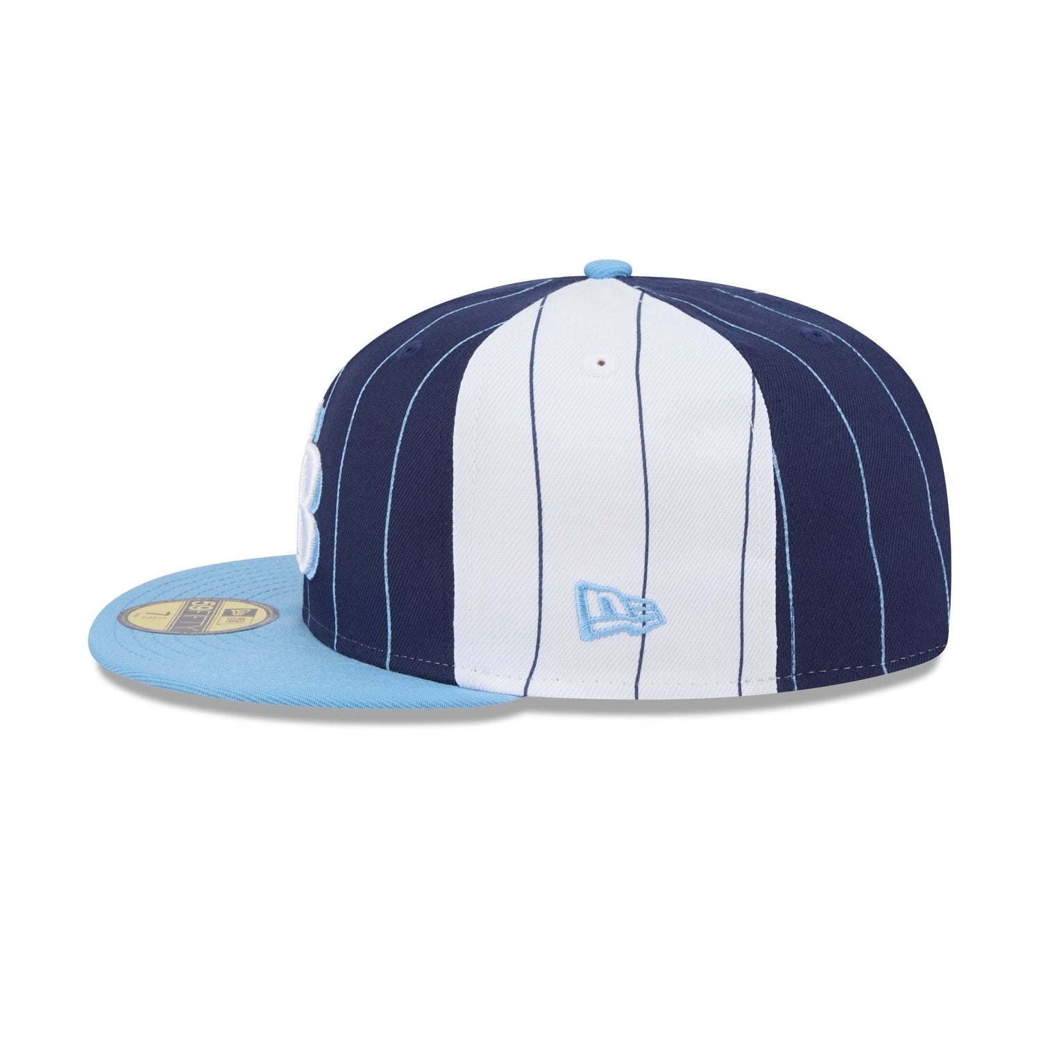 Tampa Bay Rays Pinstripe League Pin 59FIFTY Fitted Hat