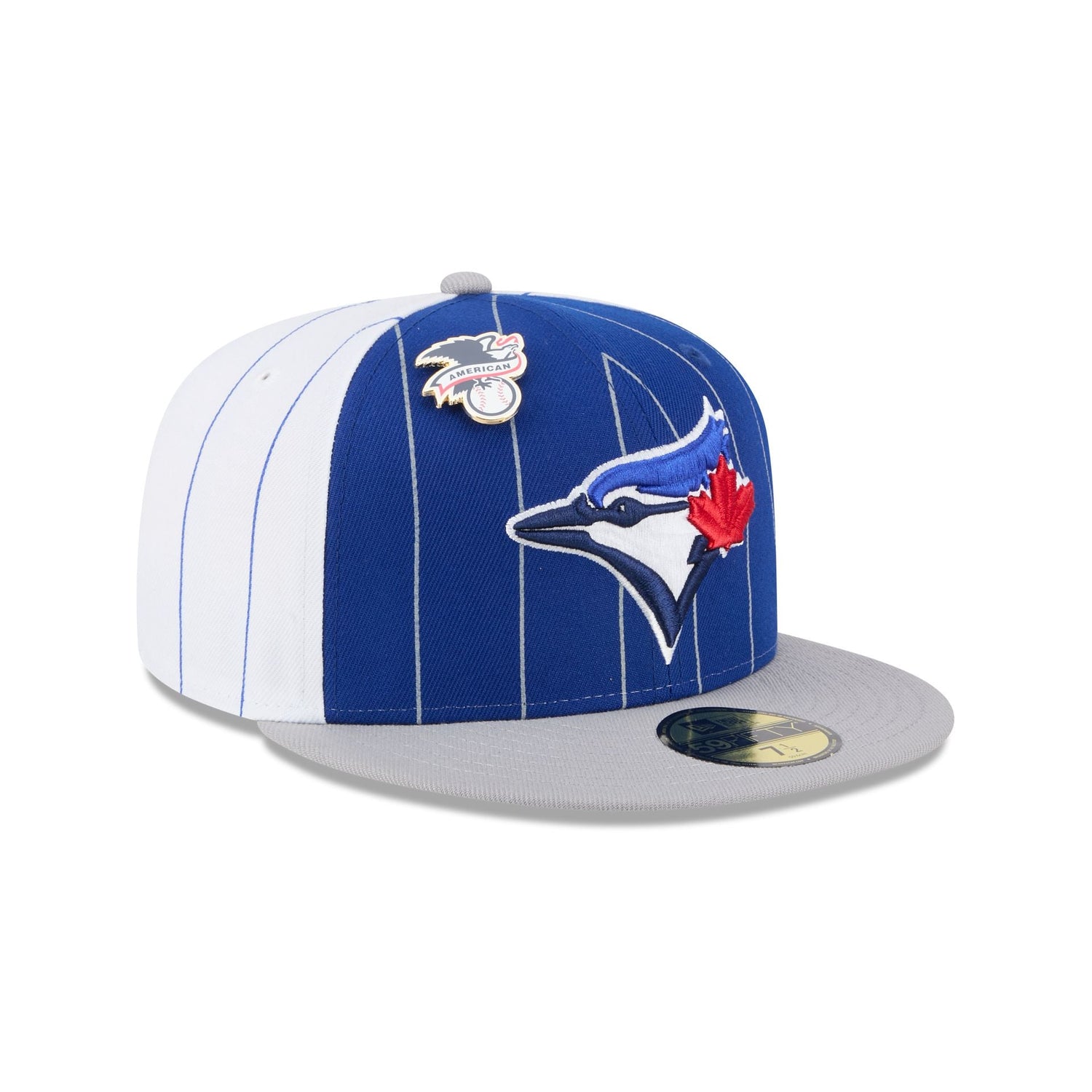 Toronto Blue Jays Pinstripe League Pin 59FIFTY Fitted Hat