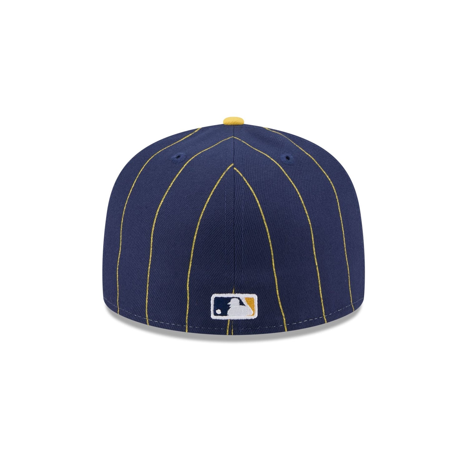 Milwaukee Brewers Pinstripe League Pin 59FIFTY Fitted Hat