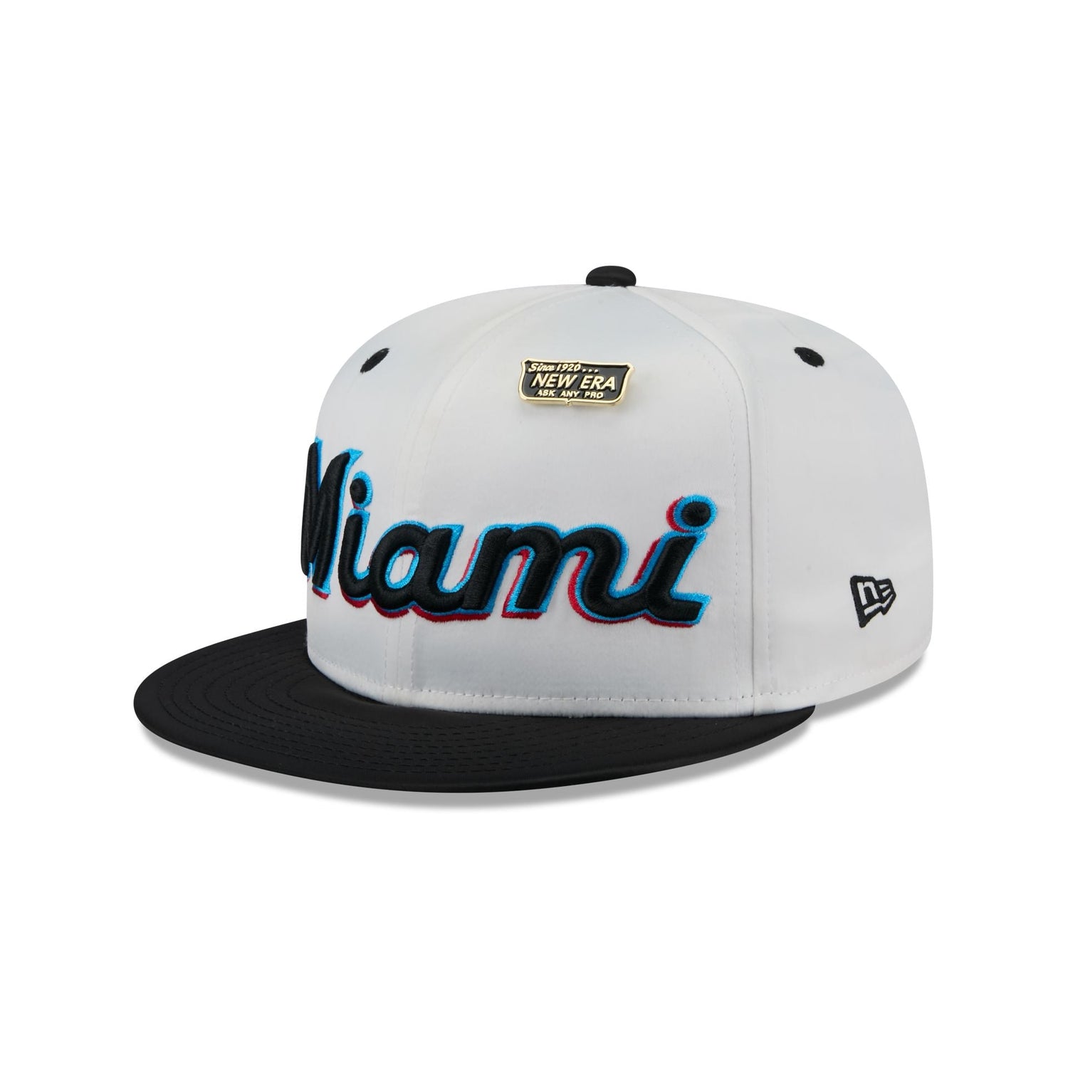 Miami Marlins Spring Satin 59FIFTY Fitted Hat