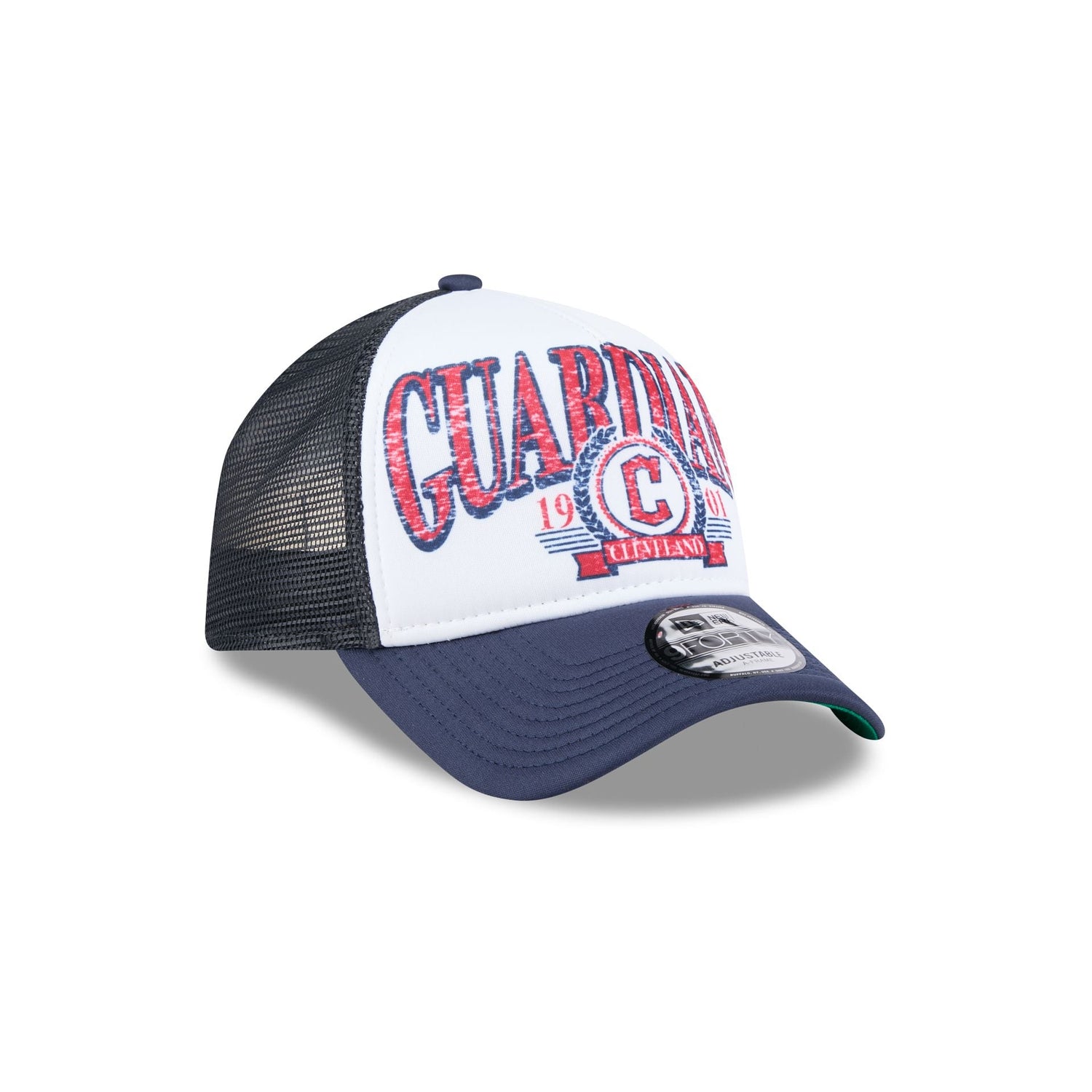Cleveland Guardians Distressed 9FORTY A-Frame Trucker Hat