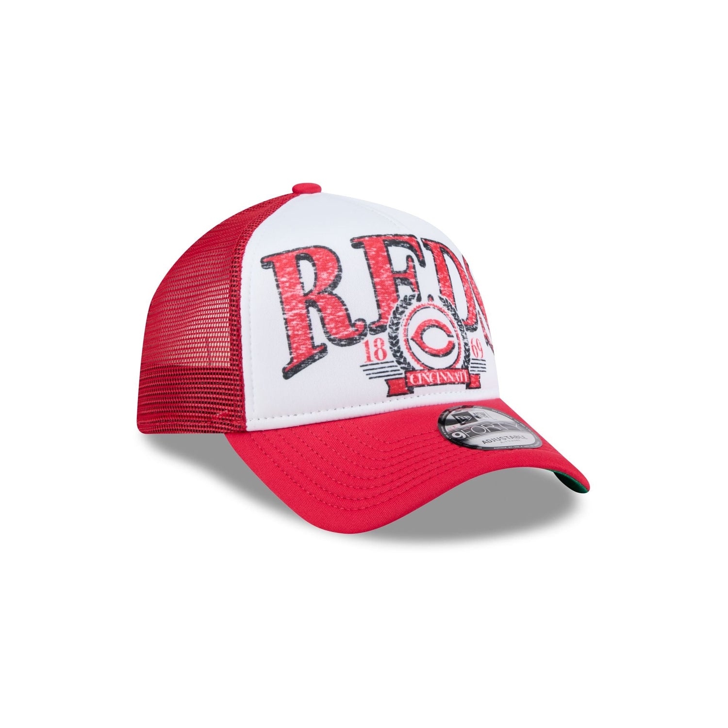 Cincinnati Reds Distressed 9FORTY A-Frame Trucker Hat