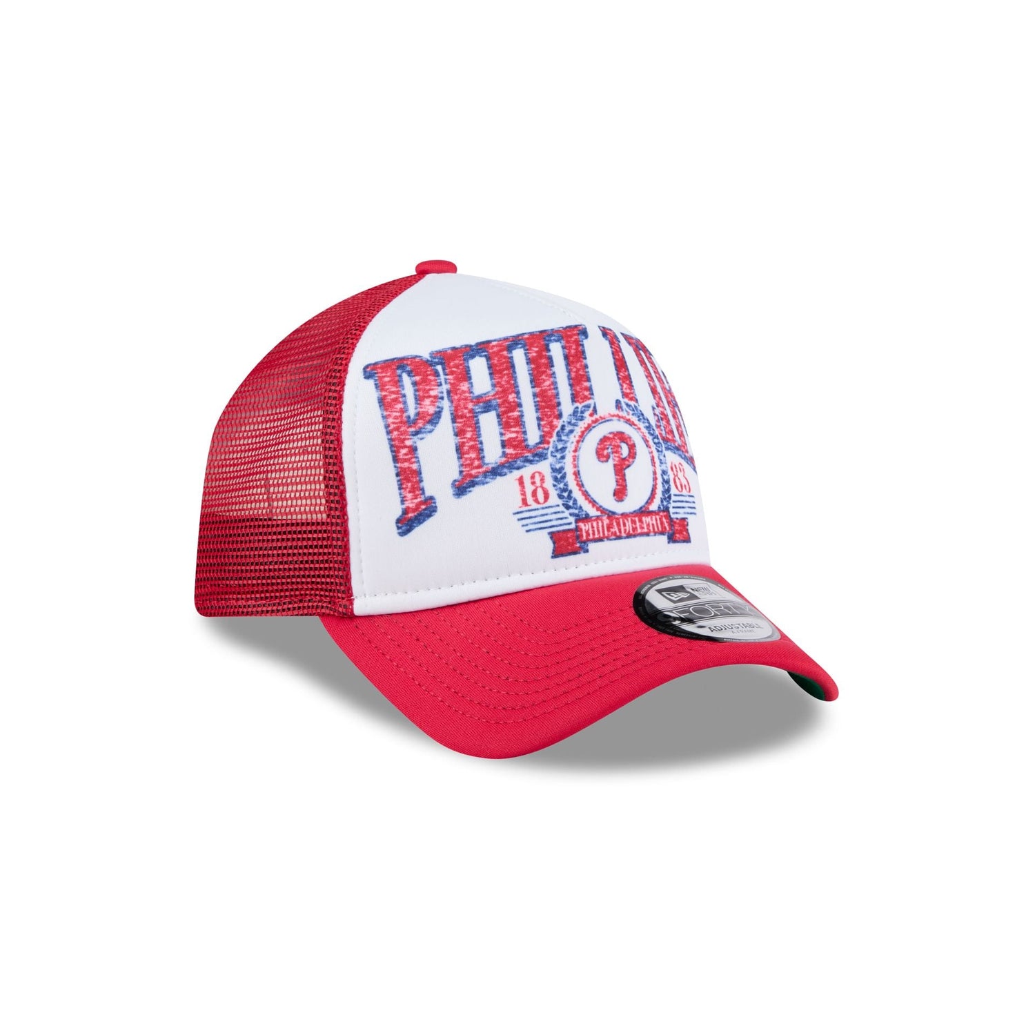 Philadelphia Phillies Distressed 9FORTY A-Frame Trucker Hat