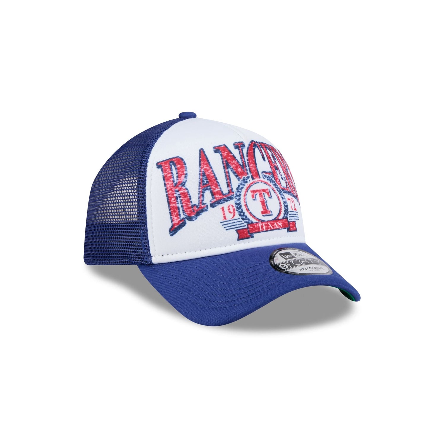 Texas Rangers Distressed 9FORTY A-Frame Trucker Hat