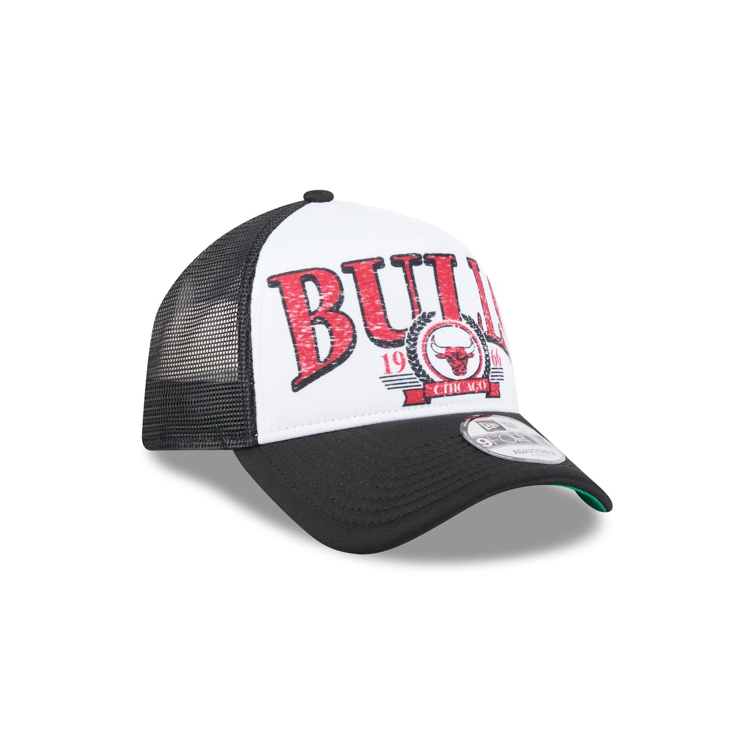 Chicago Bulls Distressed 9FORTY A-Frame Trucker Hat