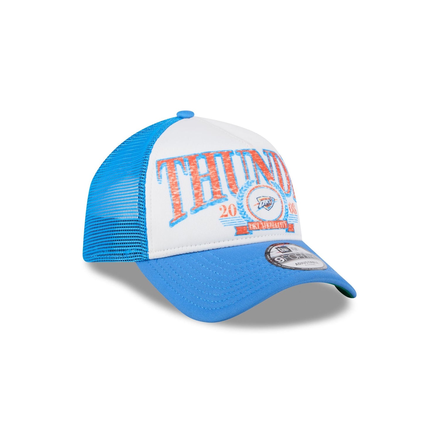 Oklahoma City Thunder Distressed 9FORTY A-Frame Trucker Hat