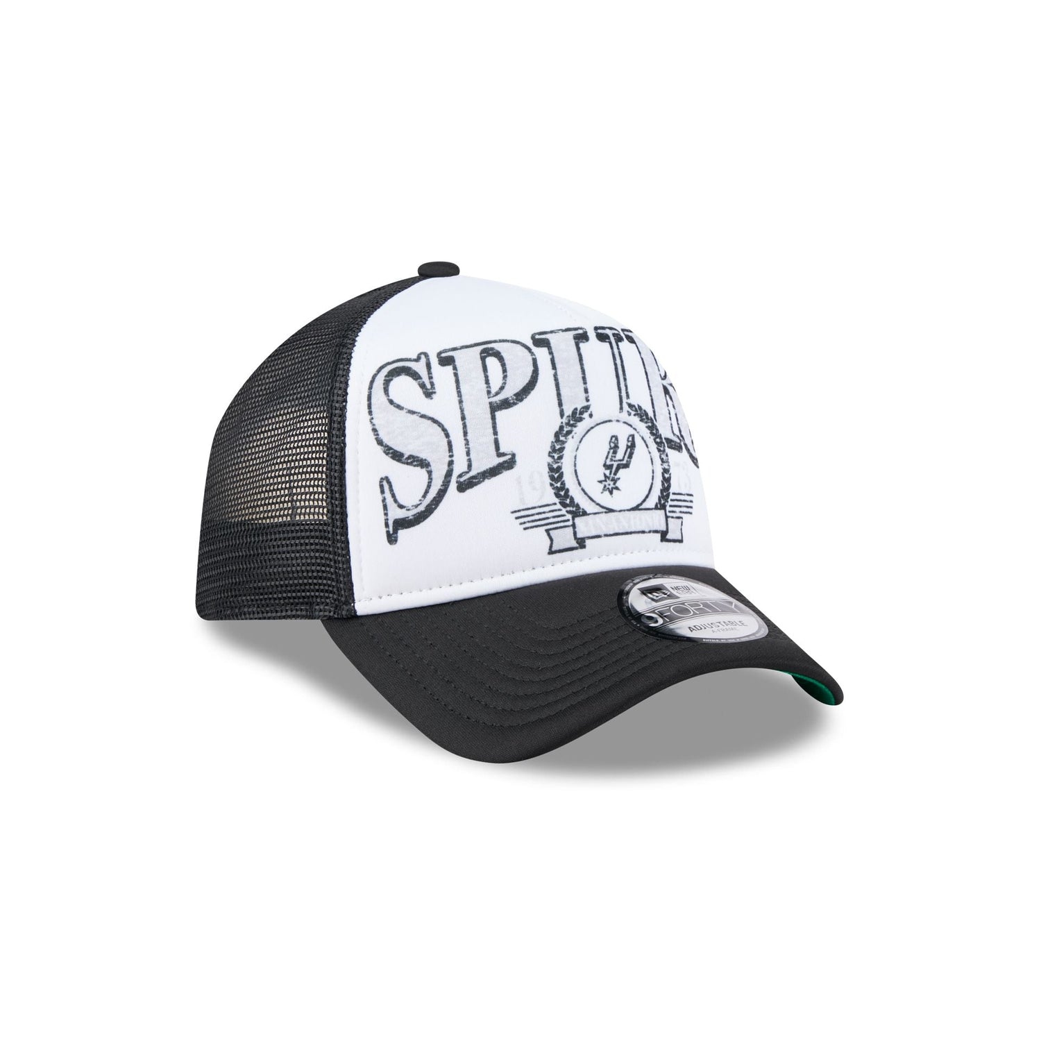San Antonio Spurs Distressed 9FORTY A-Frame Trucker Hat