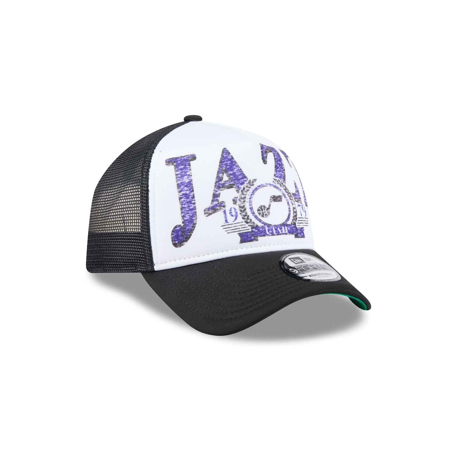 Utah Jazz Distressed 9FORTY A-Frame Trucker Hat
