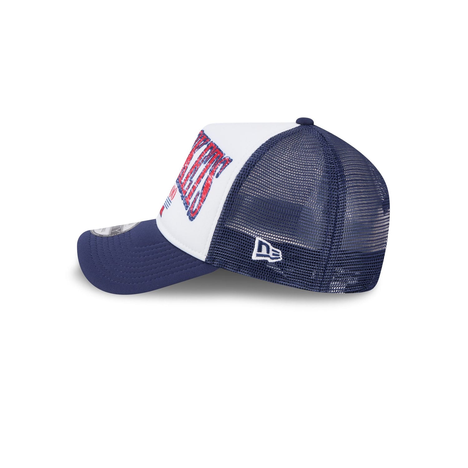 Columbus Blue Jackets Distressed 9FORTY A-Frame Trucker Hat