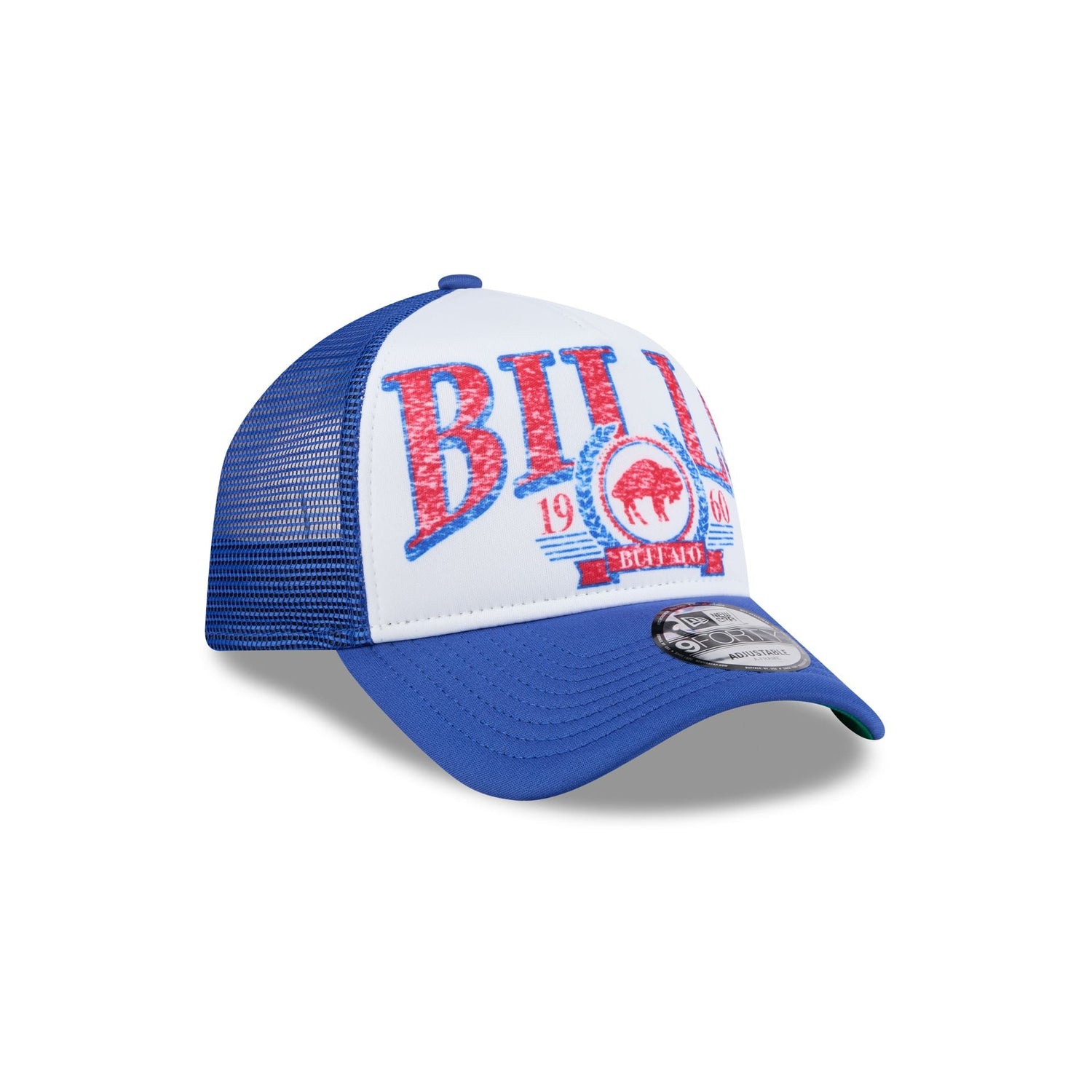 Buffalo Bills Distressed 9FORTY A-Frame Trucker Hat