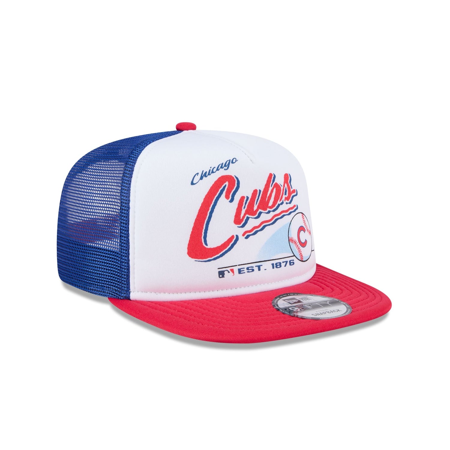 Chicago Cubs Retro Script 9FIFTY A-Frame Trucker Hat