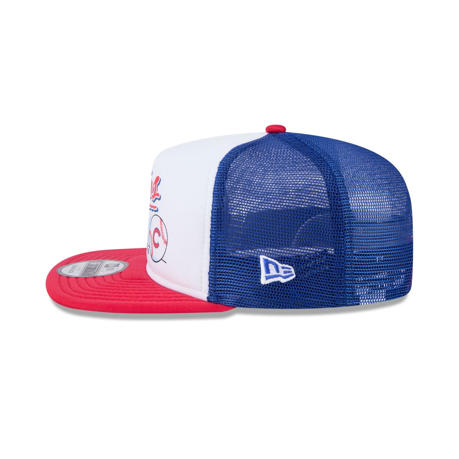 Chicago Cubs Retro Script 9FIFTY A-Frame Trucker Hat