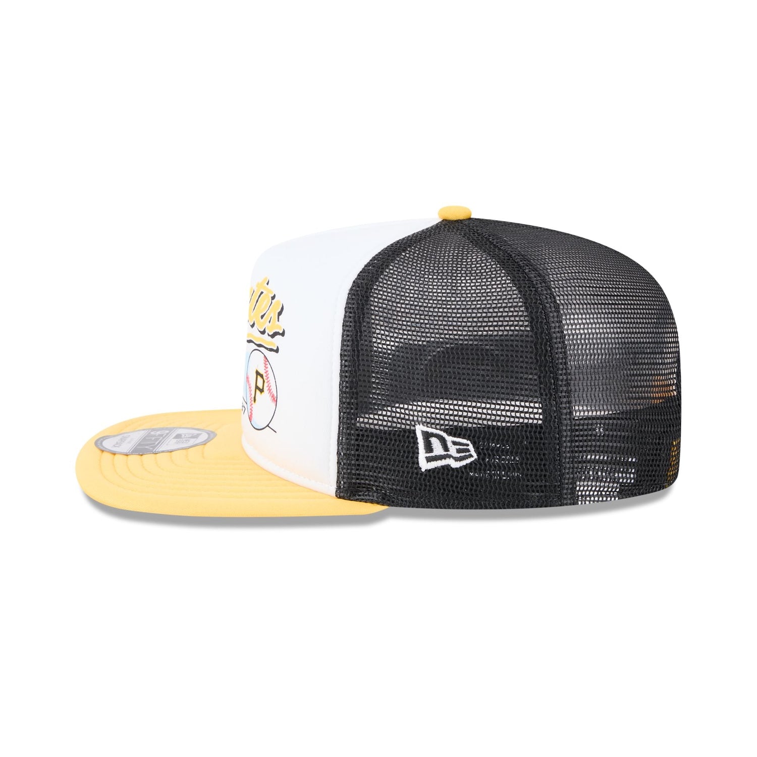 Pittsburgh Pirates Retro Script 9FIFTY A-Frame Trucker Hat