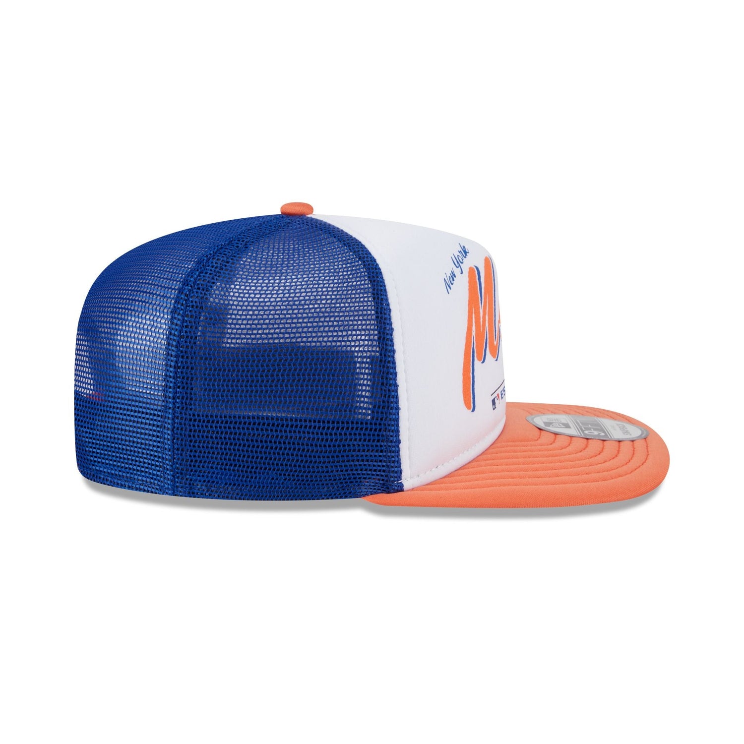 New York Mets Retro Script 9FIFTY A-Frame Trucker Hat