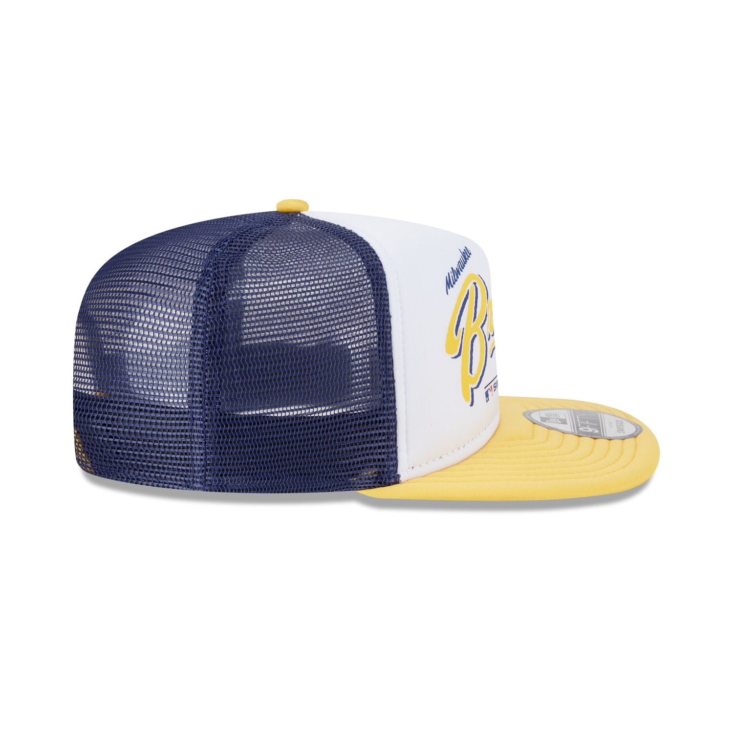 Milwaukee Brewers Retro Script 9FIFTY A-Frame Trucker Hat