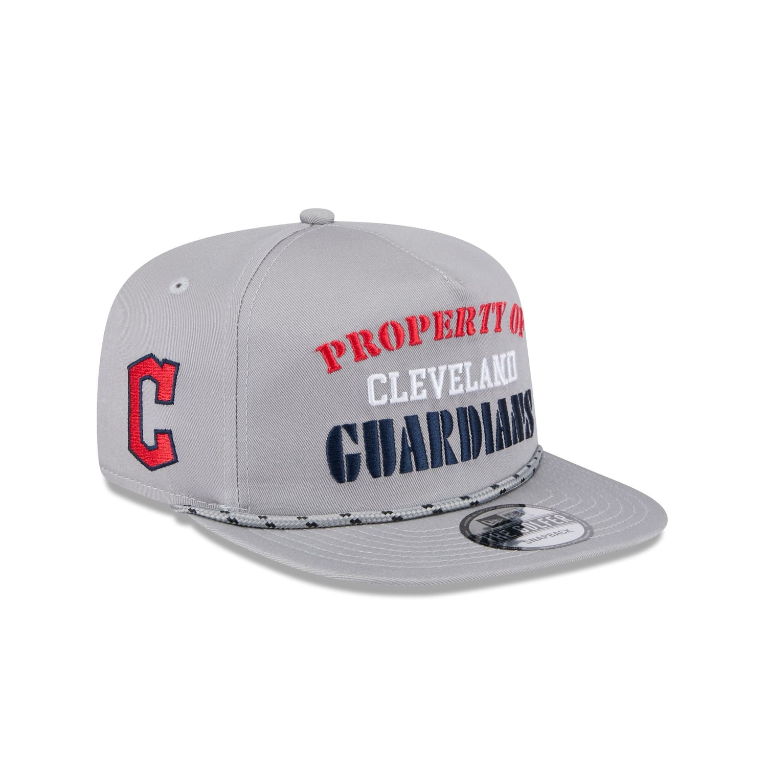 Cleveland Guardians Vintage Gray Rope Golfer Hat