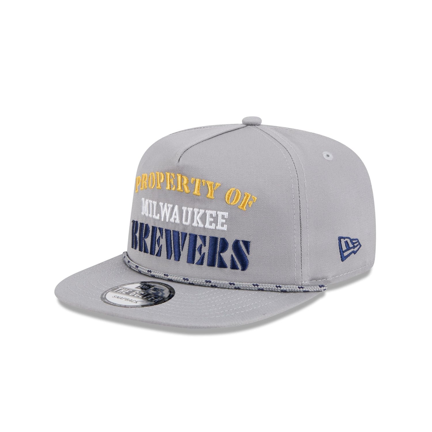 Milwaukee Brewers Vintage Gray Rope Golfer Hat