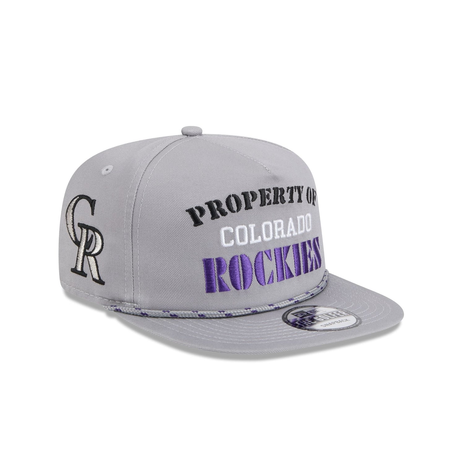 Colorado Rockies Vintage Gray Rope Golfer Hat