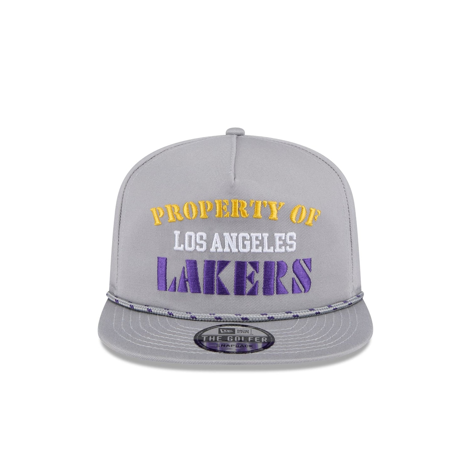 Los Angeles Lakers Vintage Gray Rope Golfer Hat