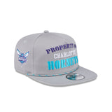 Charlotte Hornets Vintage Gray Rope Golfer Hat