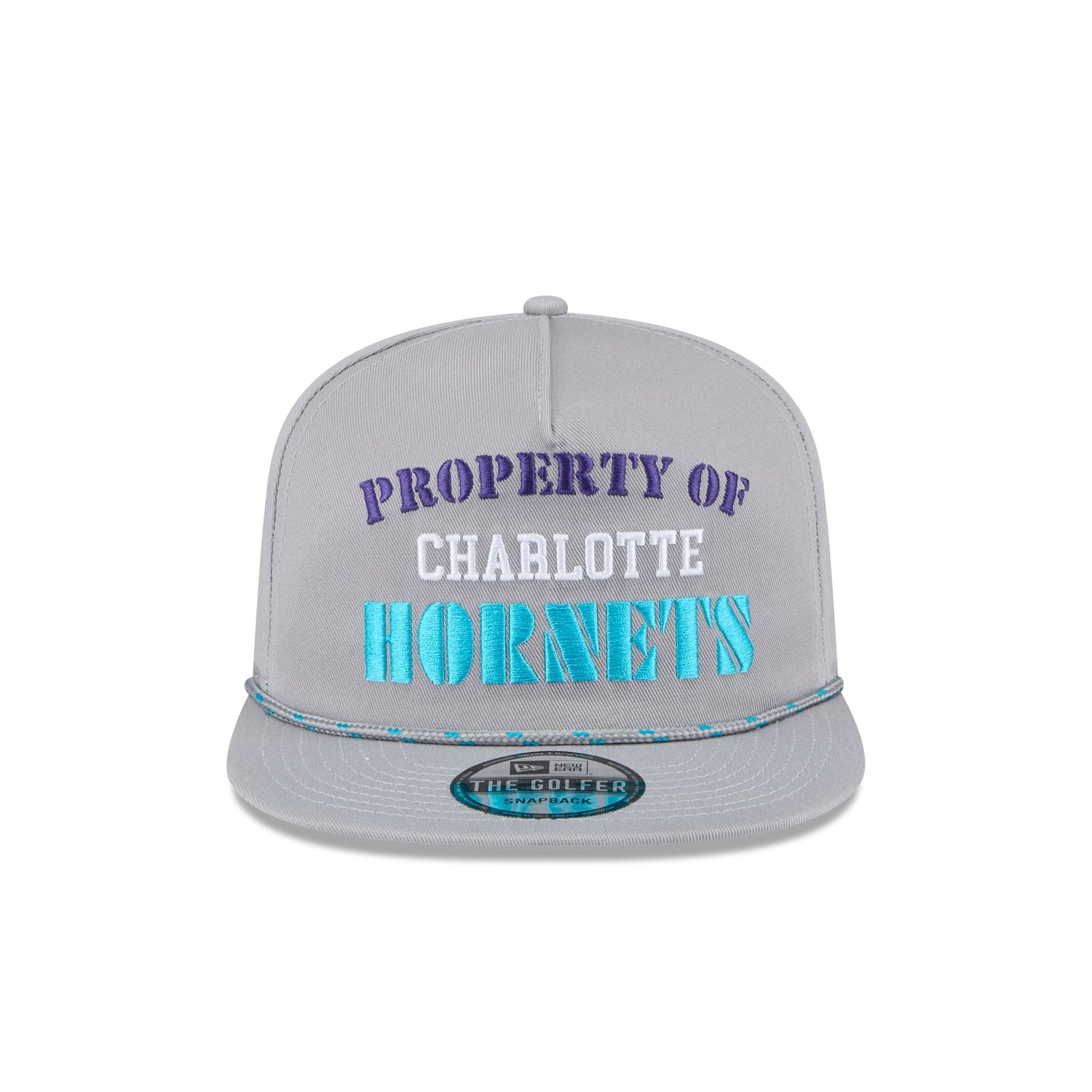 Charlotte Hornets Vintage Gray Rope Golfer Hat