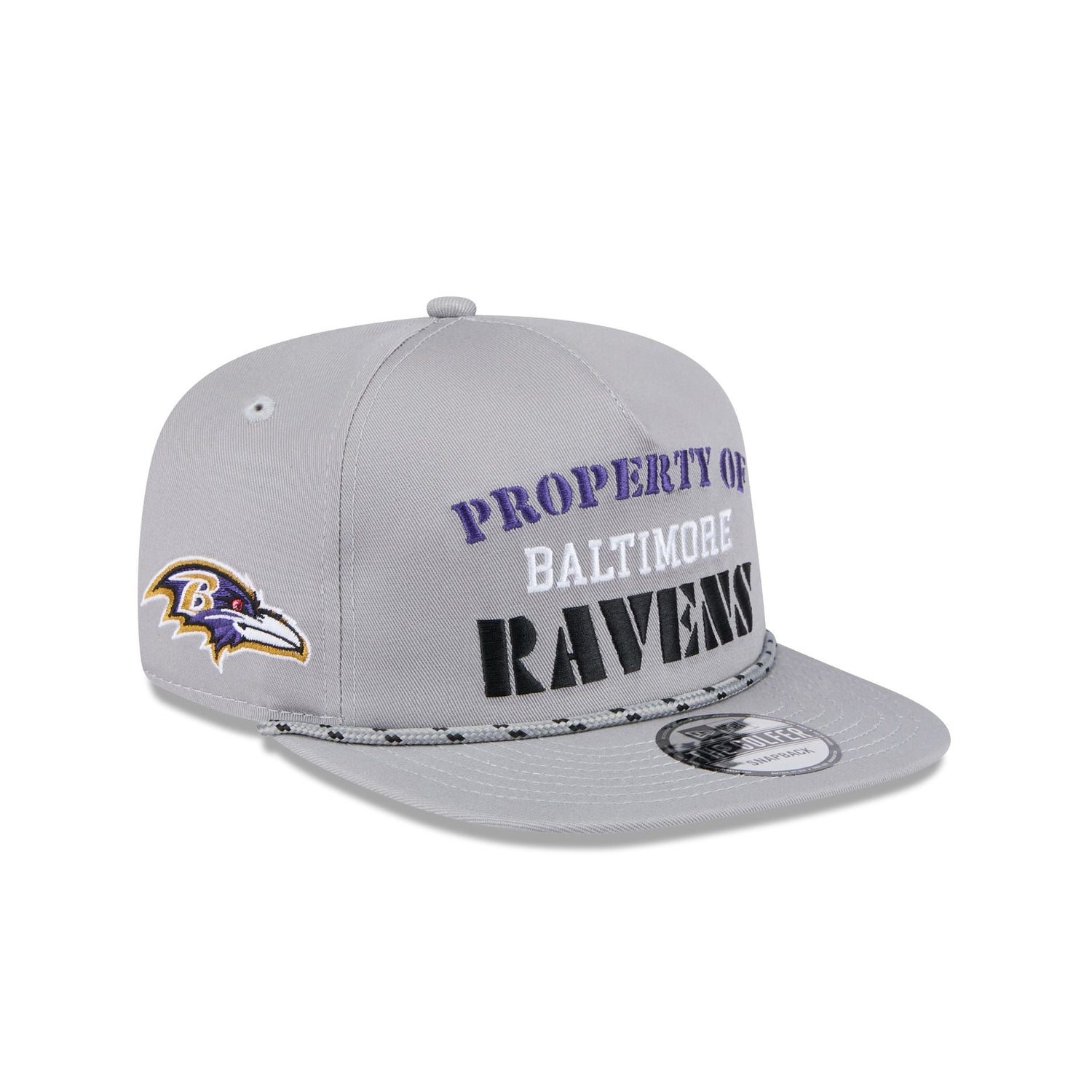Baltimore Ravens Vintage Gray Rope Golfer Hat