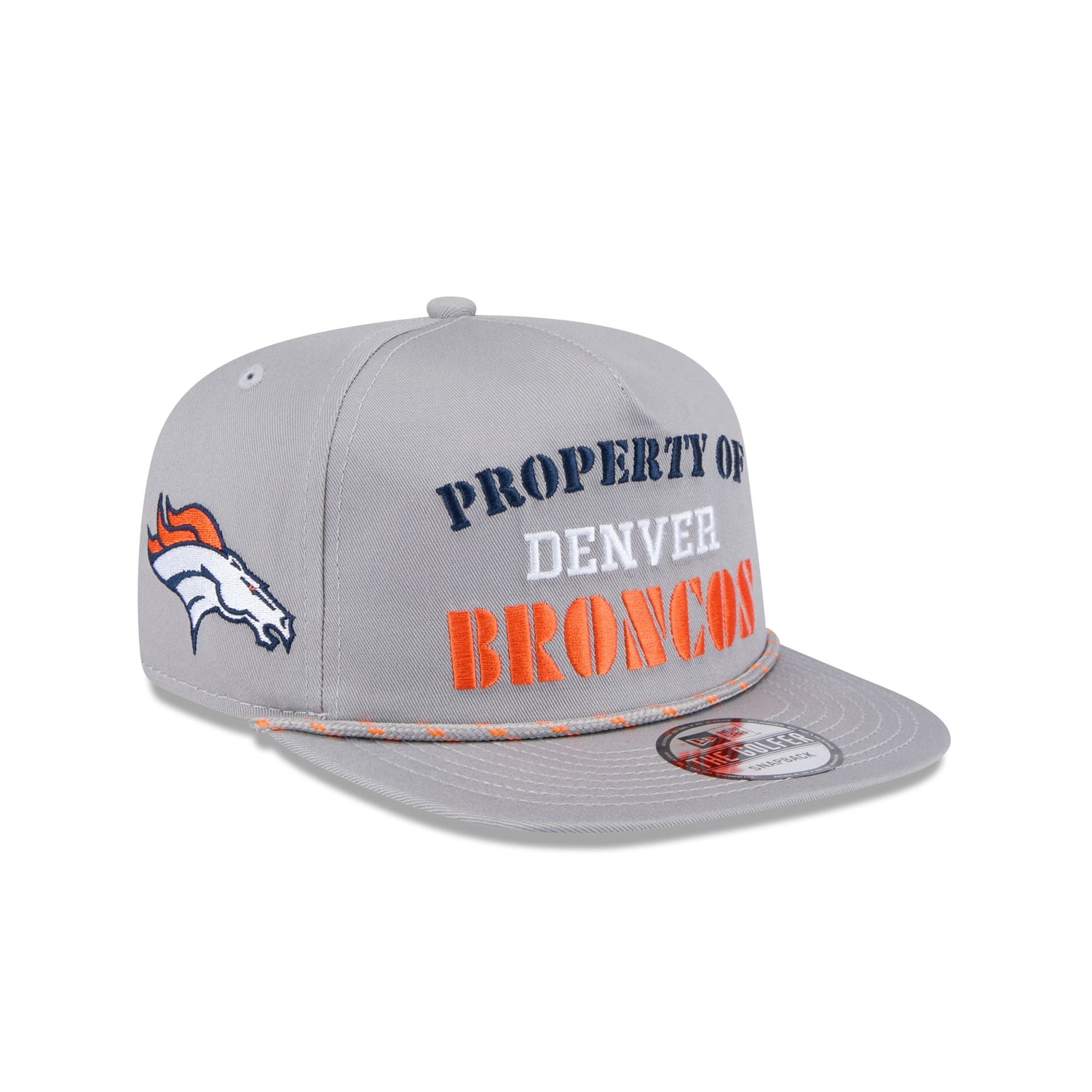 Denver Broncos Vintage Gray Rope Golfer Hat