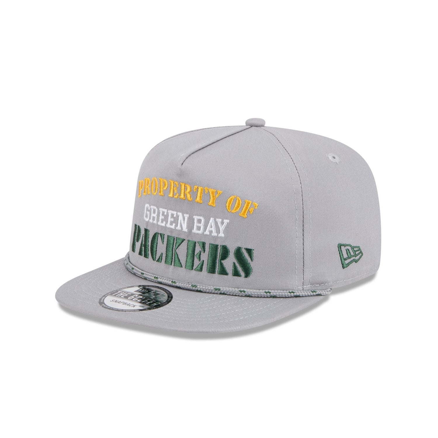 Green Bay Packers Vintage Gray Rope Golfer Hat