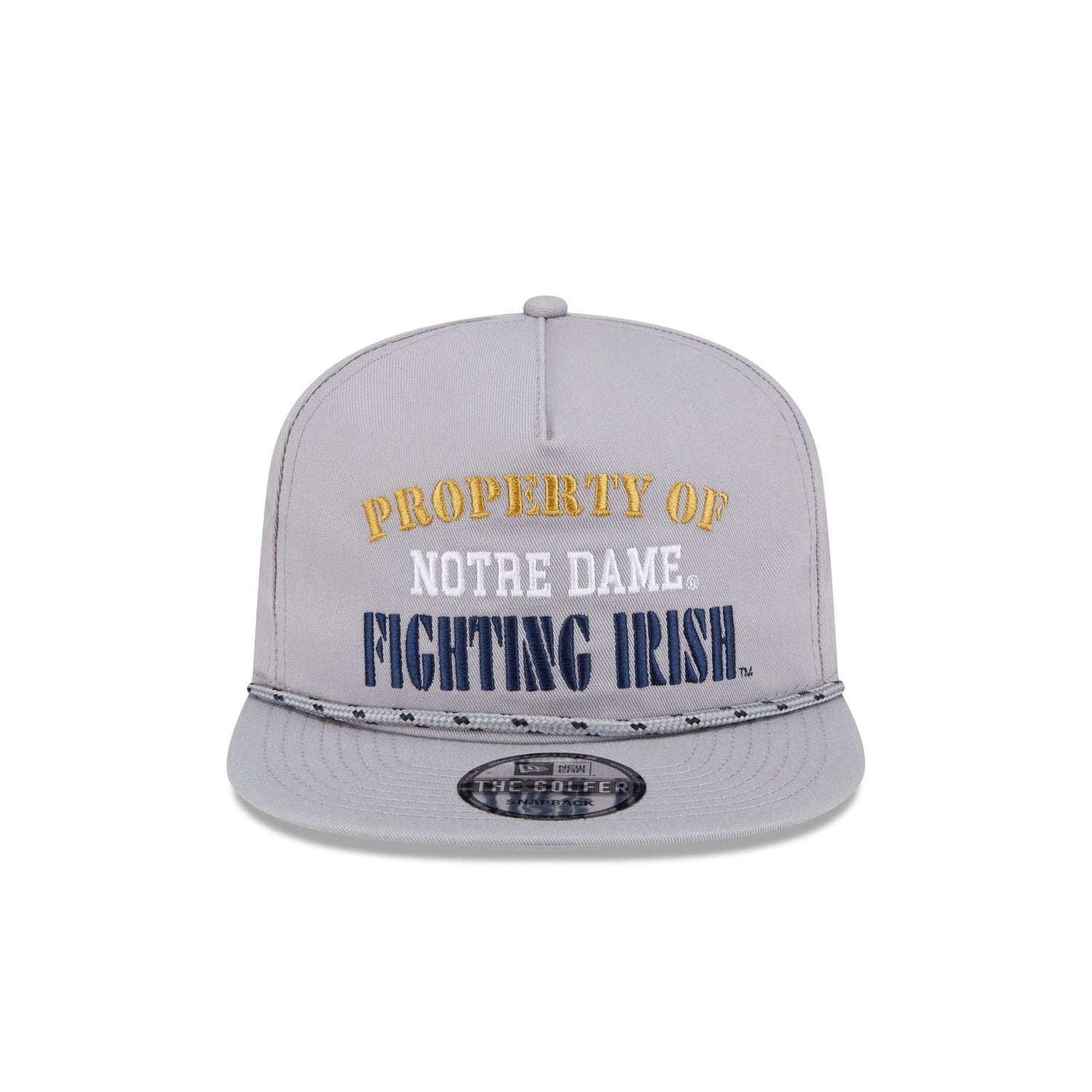 Notre Dame Fighting Irish Vintage Gray Rope Golfer Hat
