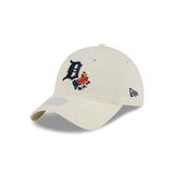Detroit Tigers Women's Floral Stitch 9TWENTY Adjustable Hat