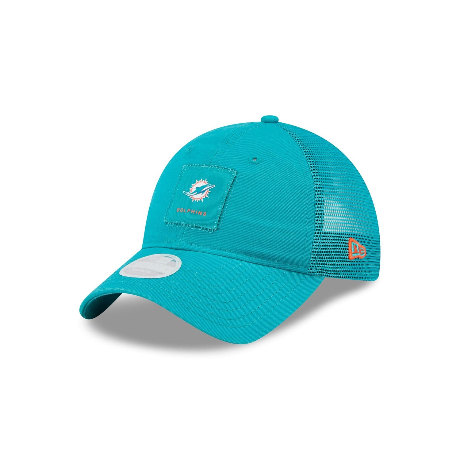 Miami Dolphins Women's Square Stitch 9TWENTY Trucker Hat