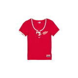 Detroit Red Wings Throwback Tie Women's T-Shirt