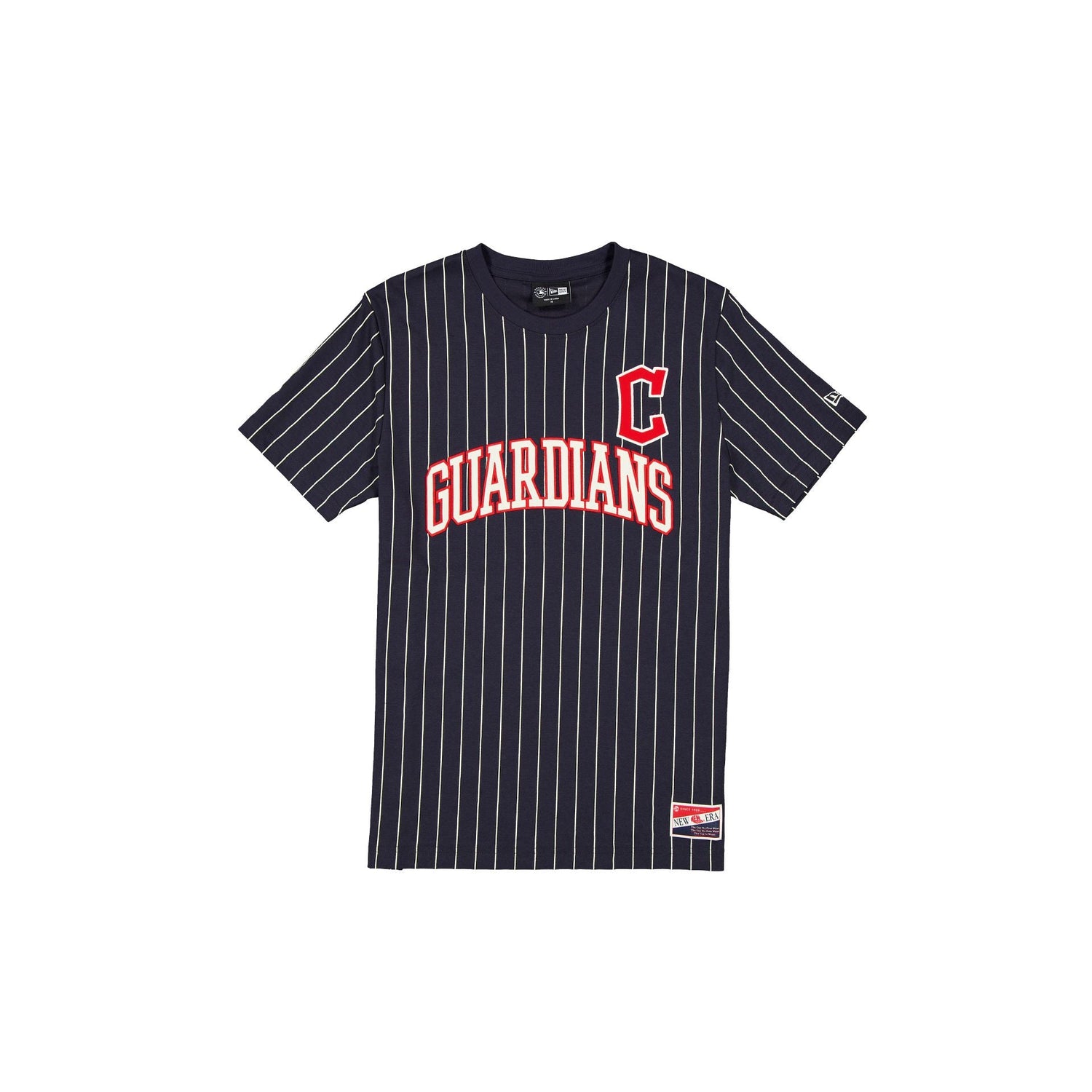 Cleveland Guardians Throwback Pinstripe Wordmark T-Shirt