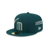 Mexico Baseball New Era Anniversary Logos Green 59FIFTY Fitted Hat