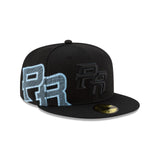 Puerto Rico Black on Black 59FIFTY Fitted Hat