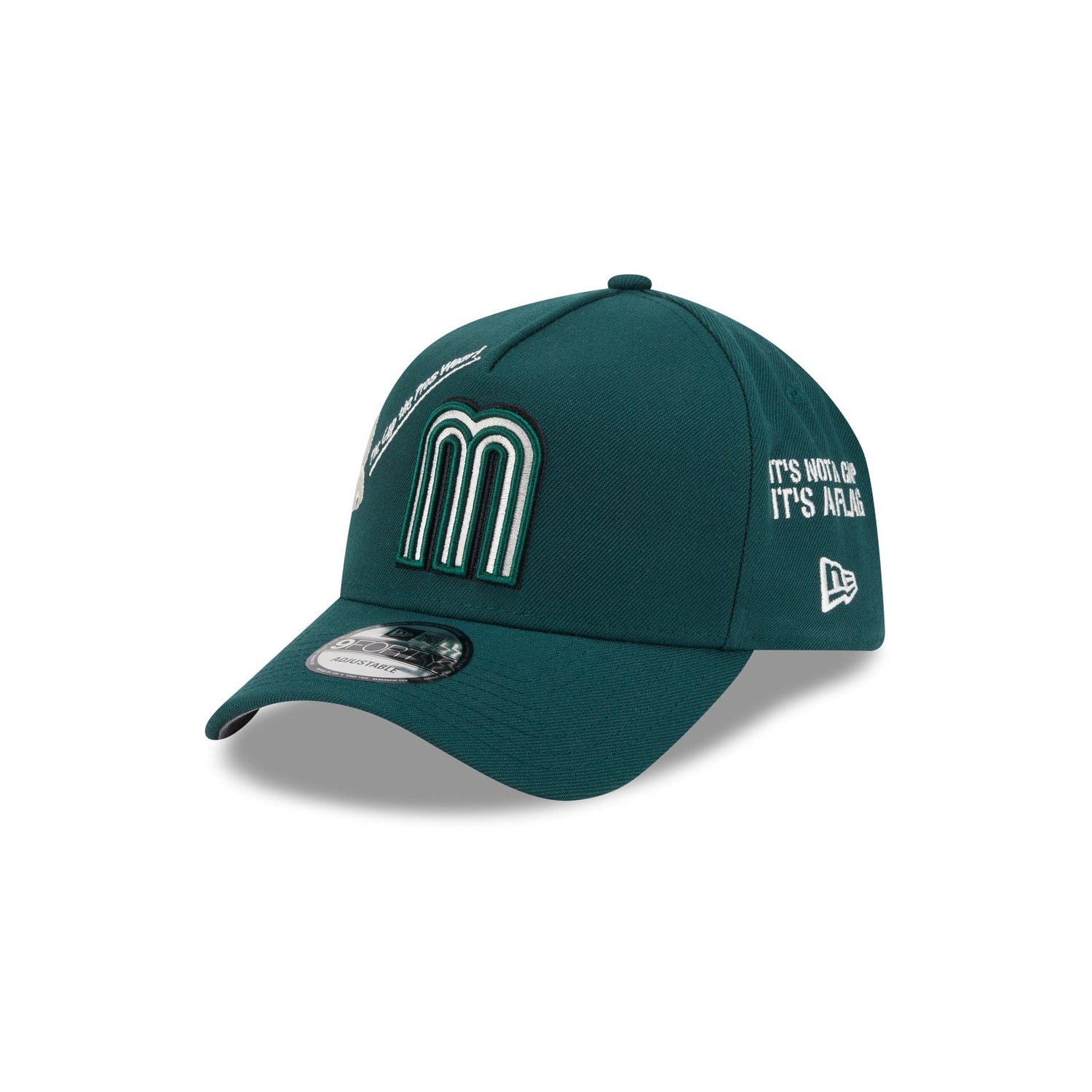 Mexico Baseball New Era Anniversary Logos Green 9FORTY M-Crown A-Frame Snapback Hat
