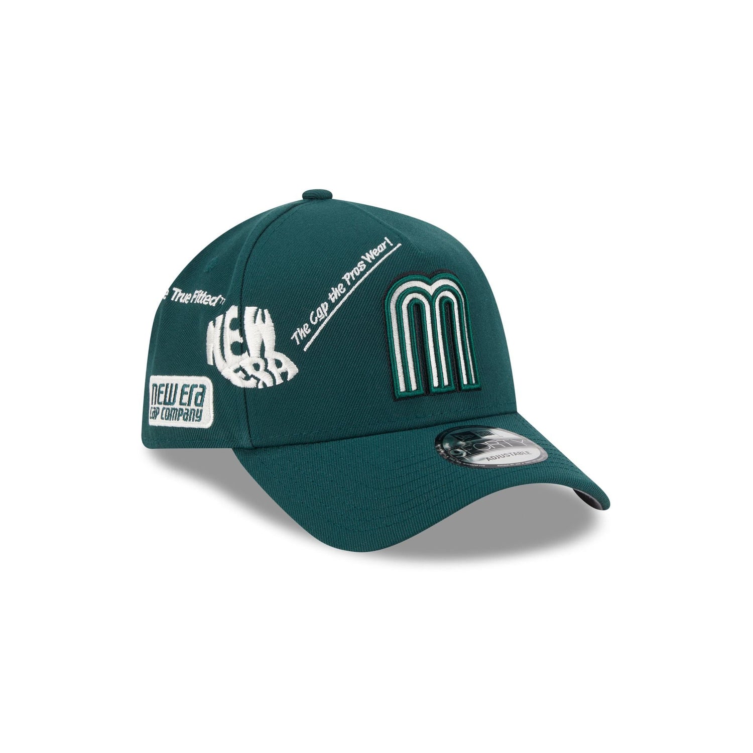 Mexico Baseball New Era Anniversary Logos Green 9FORTY M-Crown A-Frame Snapback Hat