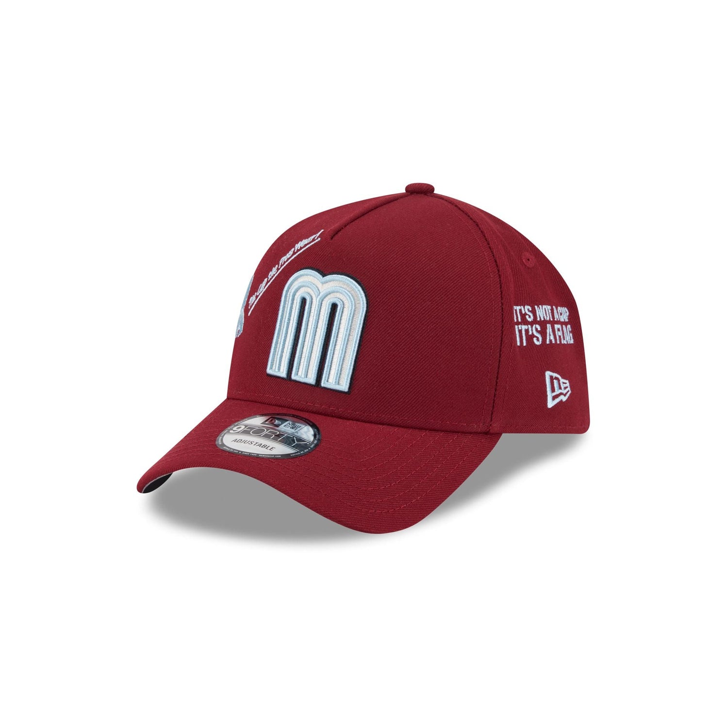 Mexico Baseball New Era Anniversary Logos Maroon 9FORTY M-Crown A-Frame Snapback Hat