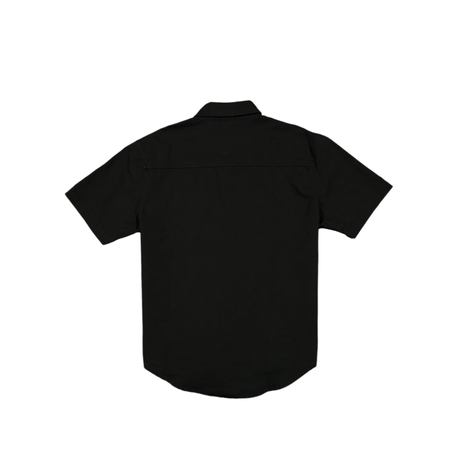 New Era Branded Ellicott Black Twill Half Sleeve Button Up Shirt