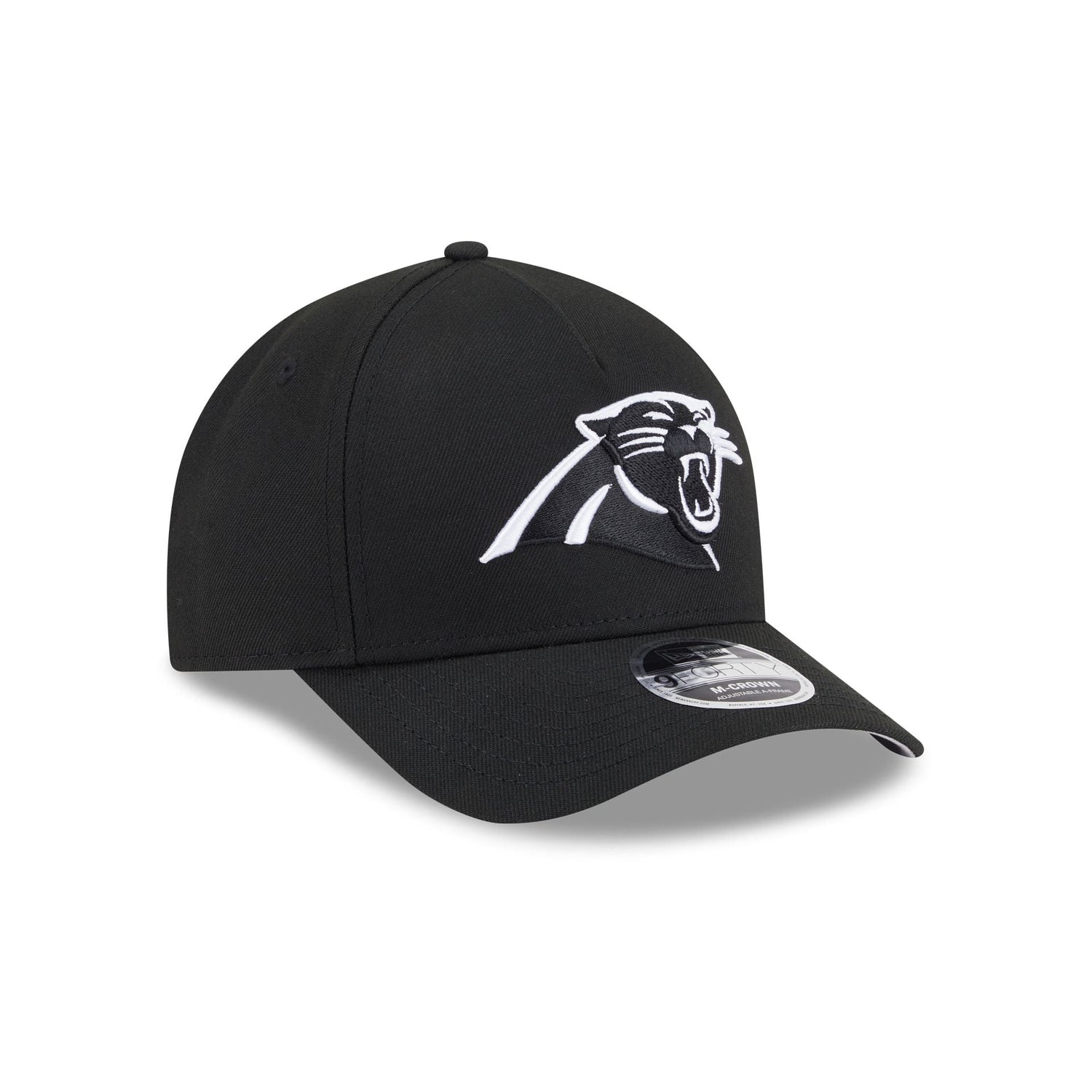 Carolina Panthers Black & White 9FORTY M-Crown A-Frame Snapback Hat