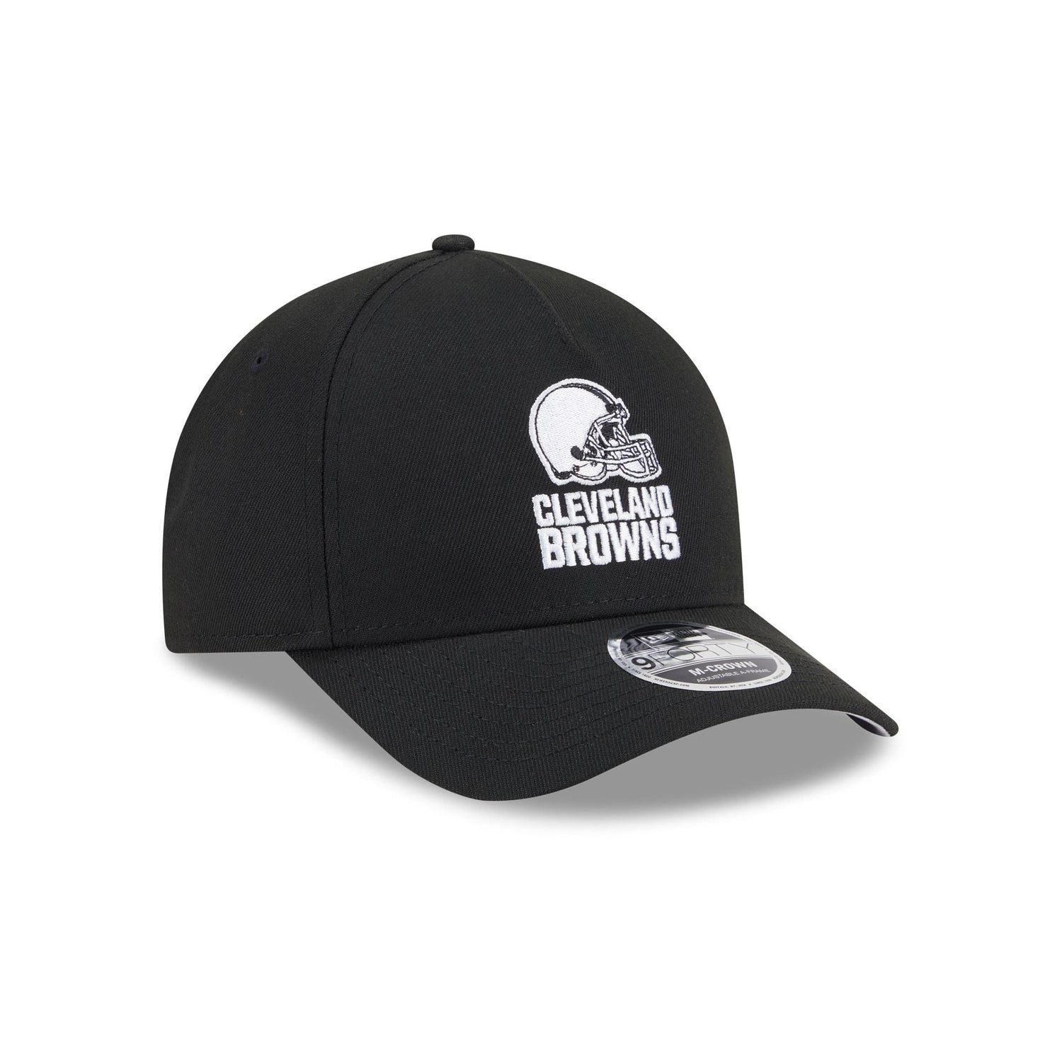 Cleveland Browns Black & White 9FORTY M-Crown A-Frame Snapback Hat