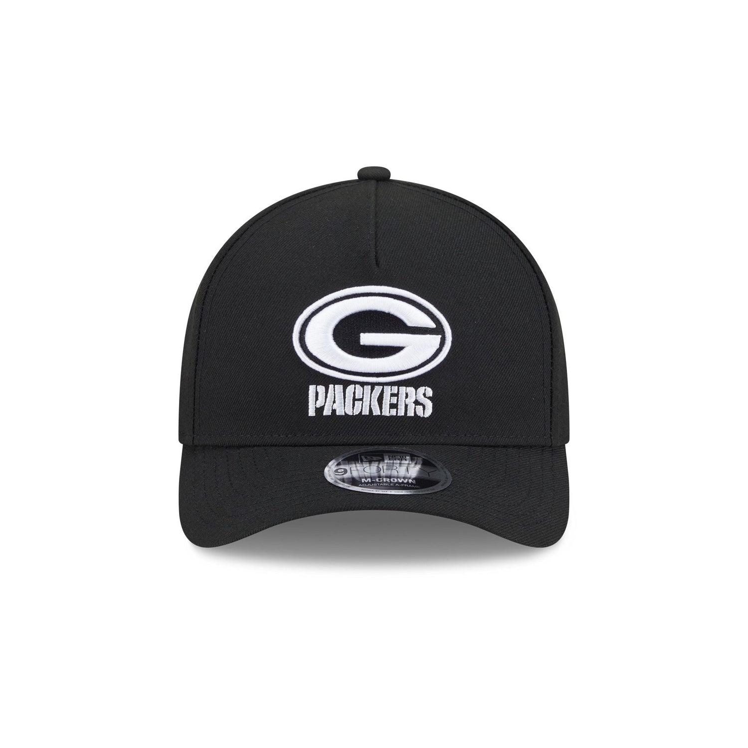 Green Bay Packers Black & White 9FORTY M-Crown A-Frame Snapback Hat