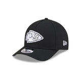 Kansas City Chiefs Black & White 9FORTY M-Crown A-Frame Snapback Hat