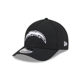 Los Angeles Chargers Black & White 9FORTY M-Crown A-Frame Snapback Hat